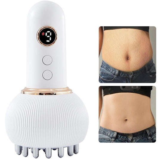 Lymphatic Drainage Massager & Anti Cellulite Massage Tool, Helps Reduce Stretch Marks & Cellulite, for Legs, Arms & Belly, Body Sculpting Machine with Microcurrent, Light, Heat & Vibration