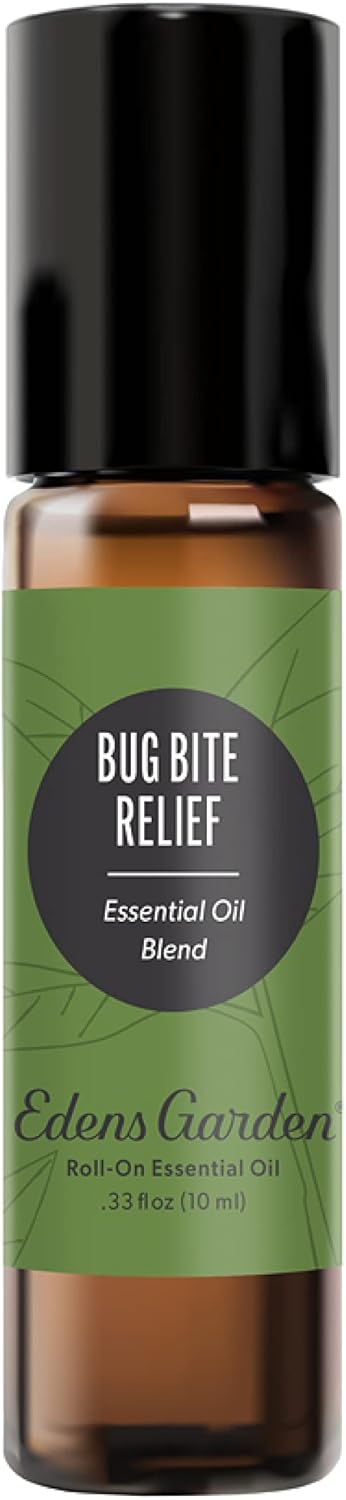 Edens Garden Bug Bite Relief Essential Oil Roll-On Blend- 100% Pure Premium Grade, Natural, Therapeutic, Aromatherapy, Kid & Skin Safe, The Best for Body, Health Pre-Diluted 10 ml (.33 fl oz)