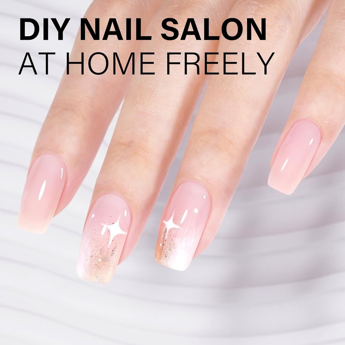 AILLSA Nude Gel Polish Gray Pink Jelly Gels Nail Polish Neutral Color Translucent Soak Off U V Polish Natural Milky Gel Polish for Nail Art French Manicure at Home 0.51 Fl Oz /GB61