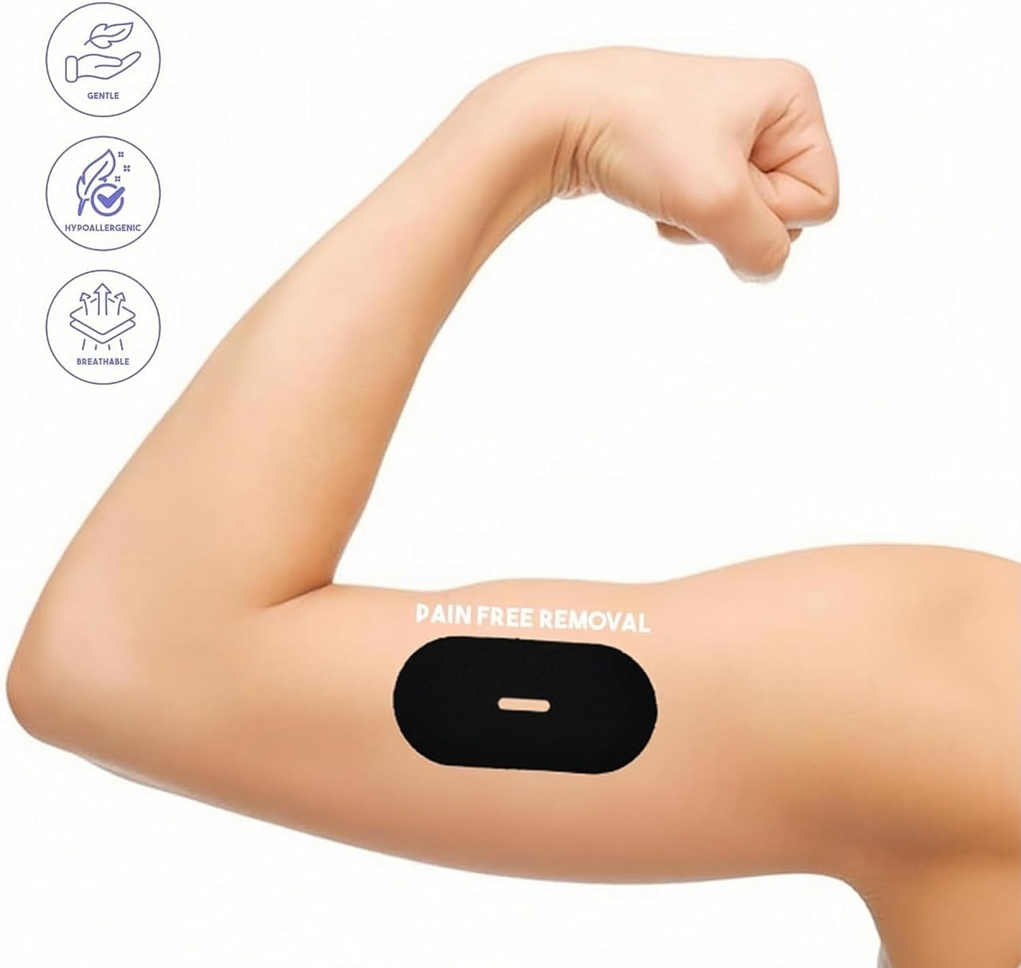 Micropore Tape (60-Pack) - Pain Free Removal, Hypoallergenic, Adhesive Cotton Tape,2 months