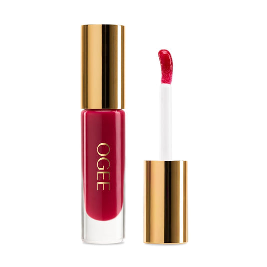 Ogee Beyond Clean Lip Gloss - Certified Organic Lip Gloss for Women - Effortlessly Plump, Hydrate & Add High-Shine Color, Thistle - Sheer Vibrant Pink