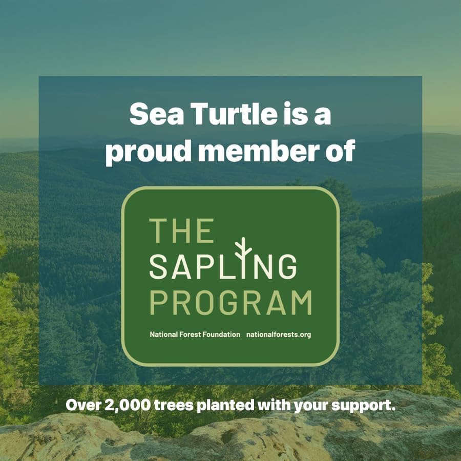 Sea Turtle Kids Dino Floss Picks - Corn Starch Handle - Thin Thread Tooth Dental Flossers - Unflavored (100)