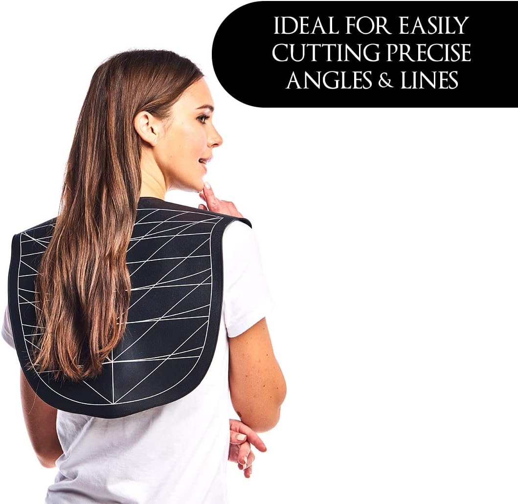 Betty Dain Hair Cutting Guide Collar, Angular and Straight Cutting Guidelines, Weighted, Non-slip, Waterproof Rubber Material