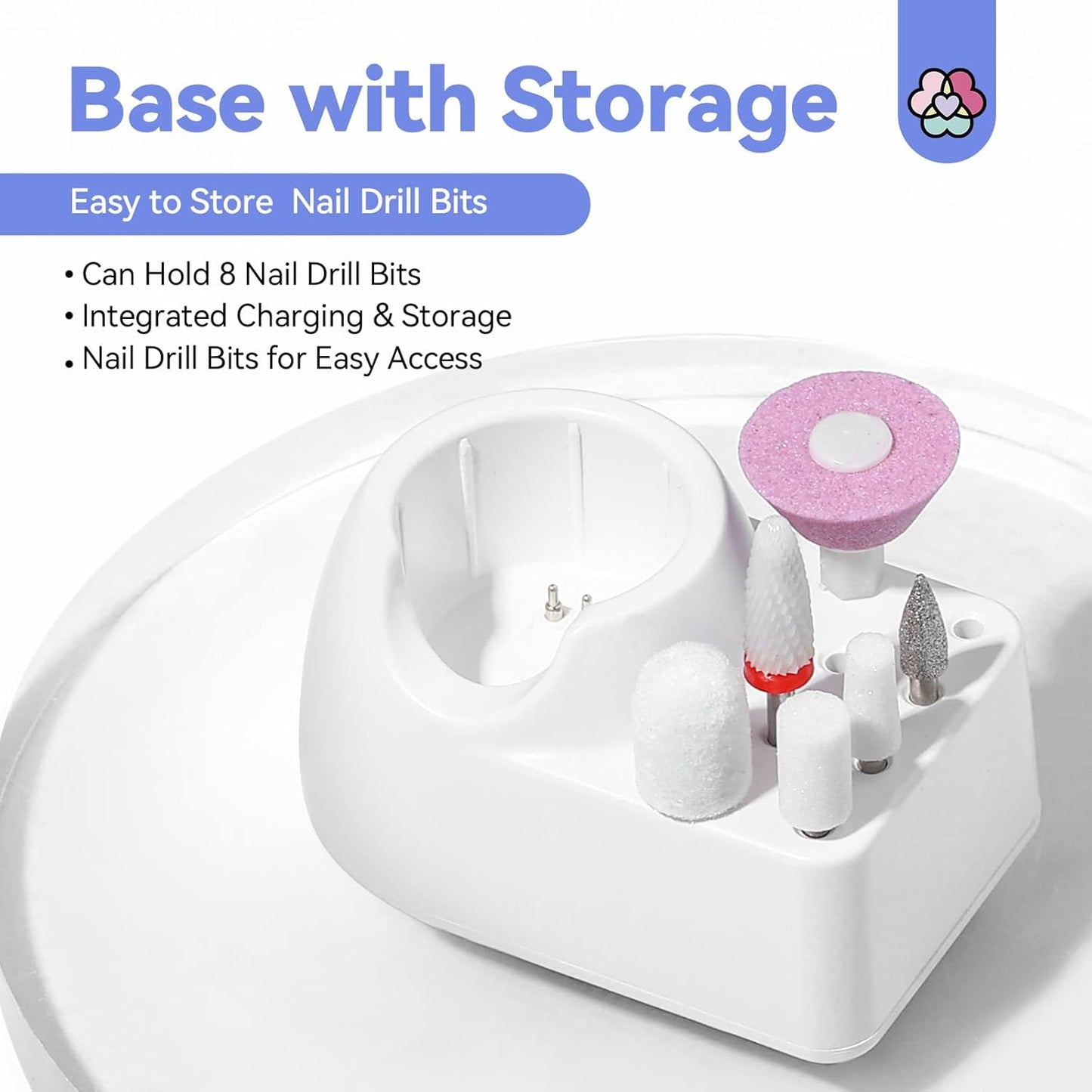 SAVILAND Electric Nail File: 2024 Flawless White Nail Drill PRO&Portable with12 Basic Nail Drill Bits| Nail Art Faster Removal，Light Weight &Friendy Nail Supplies&Exquisite Lover Gifts