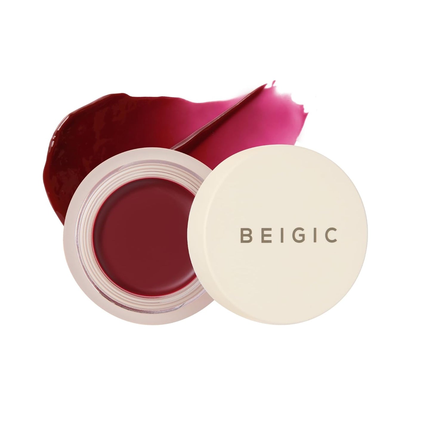 BEIGIC Flush Lip & Cheek Balm - Vegan Buildable & Blendable Multiuse Balm | Natural Flush & Glow | Glowy Blush for Cheeks | Dewy Korean Make Up Cream Blush | 02 Appeal - Mauve Plum, 0.14 fl.oz