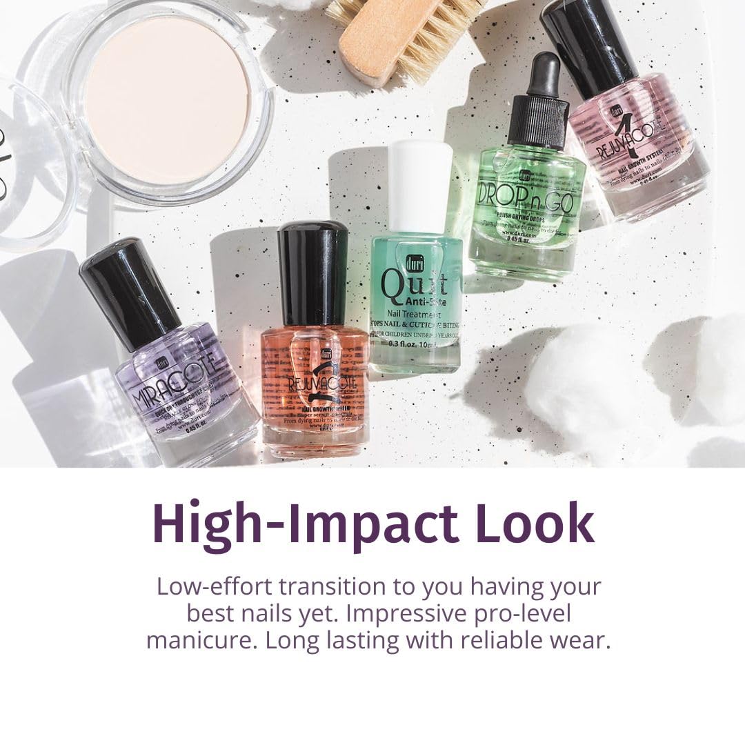 duri Miracote Quick-Dry Top Coat - High Gloss Finish, Chip Resistant, Long Wear - Nail Polish Protector for Strength and Growth | Pack of 1