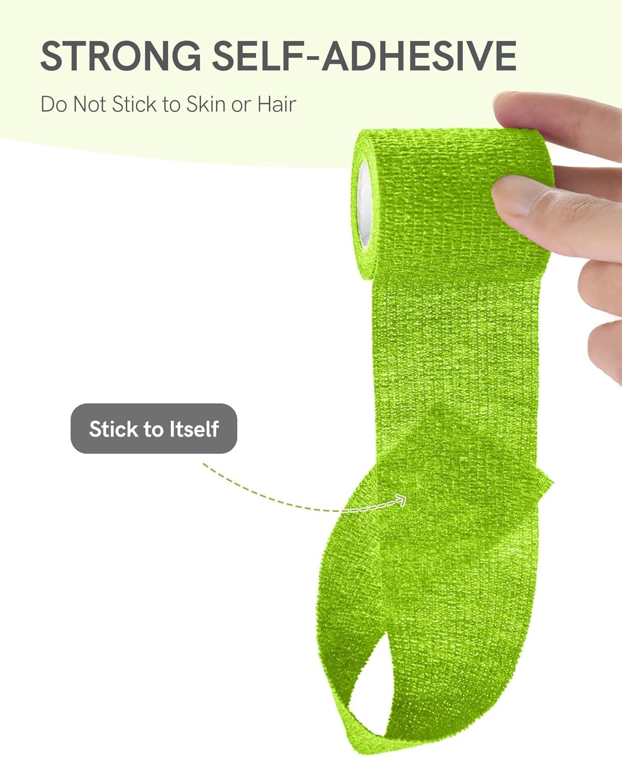 FriCARE Self Adhesive Bandage Wrap, Medical Tape in First Aid Kit, Cohesive Bandages for Wounds Sport Vet, 2 Inches X 5 Yards 6 Rolls, Rainbow