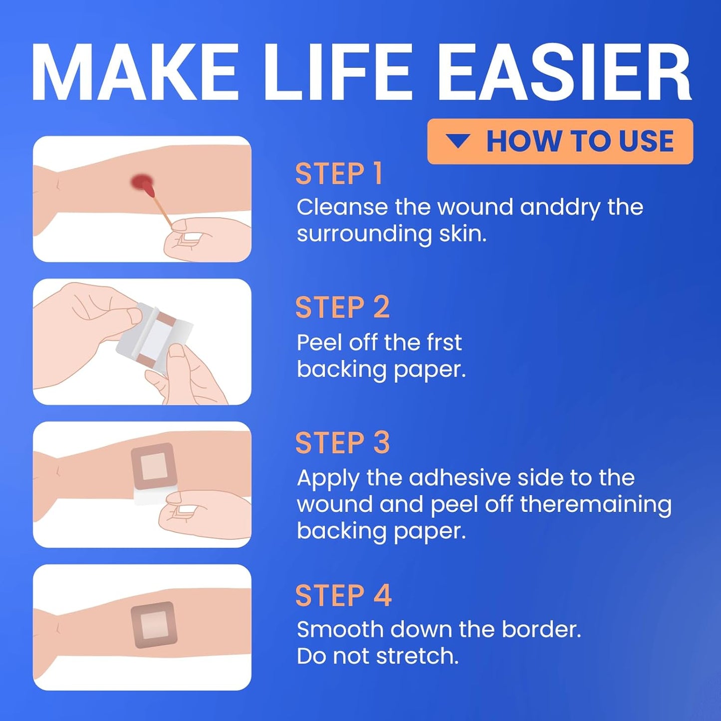 Large Waterproof Bandages 2x2 Silicone Foam Dressing for Sensitive Skin Wound Care, Adhesive Cohesive Pad with Border for First Aid, Post Surgical and Burn, Pressure, Scar Healing (20 PCS)