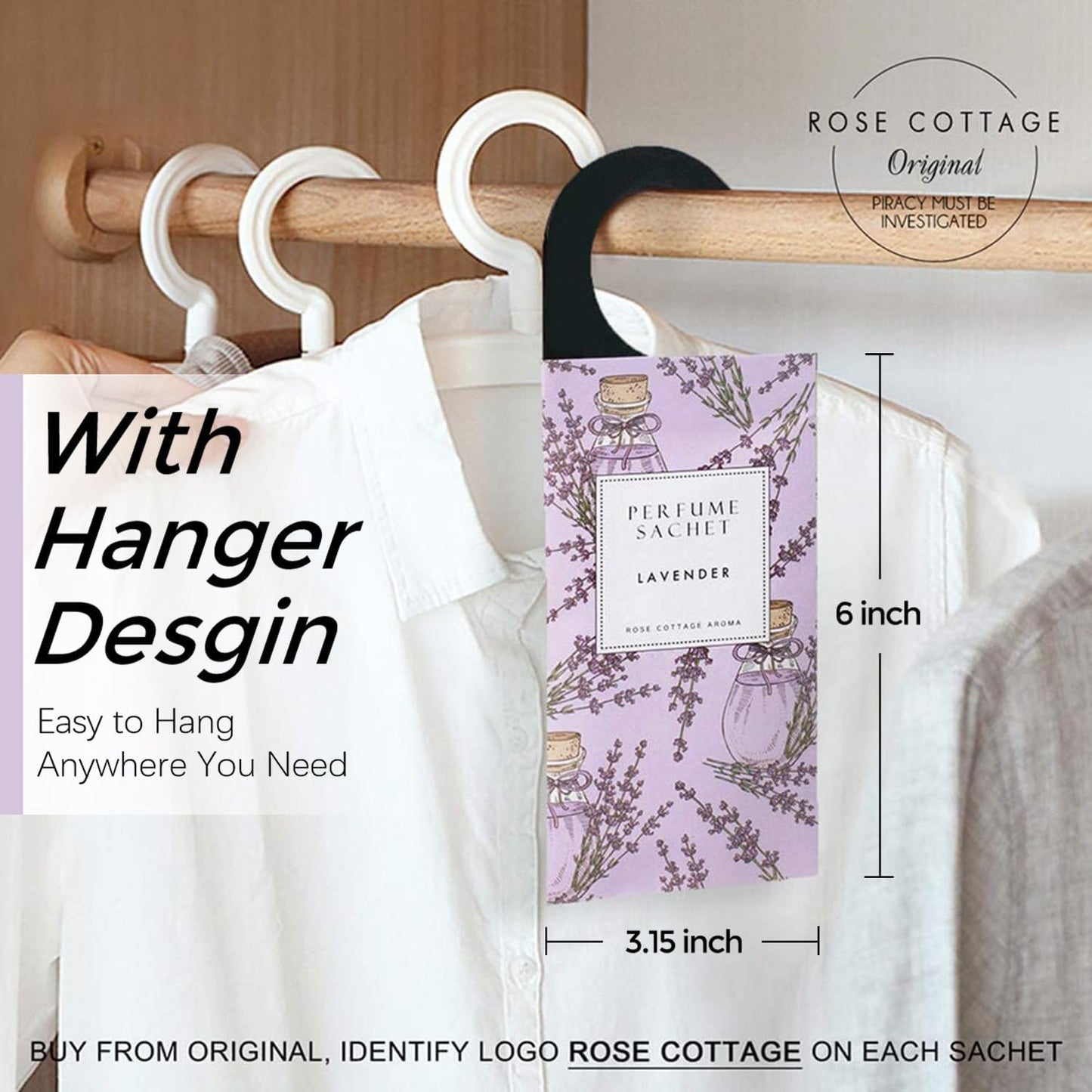 Large 12 Packs Lavender Hanging Closet Deodorizer Air Freshener Long Lasting Scented Sachets Smell Goods for House