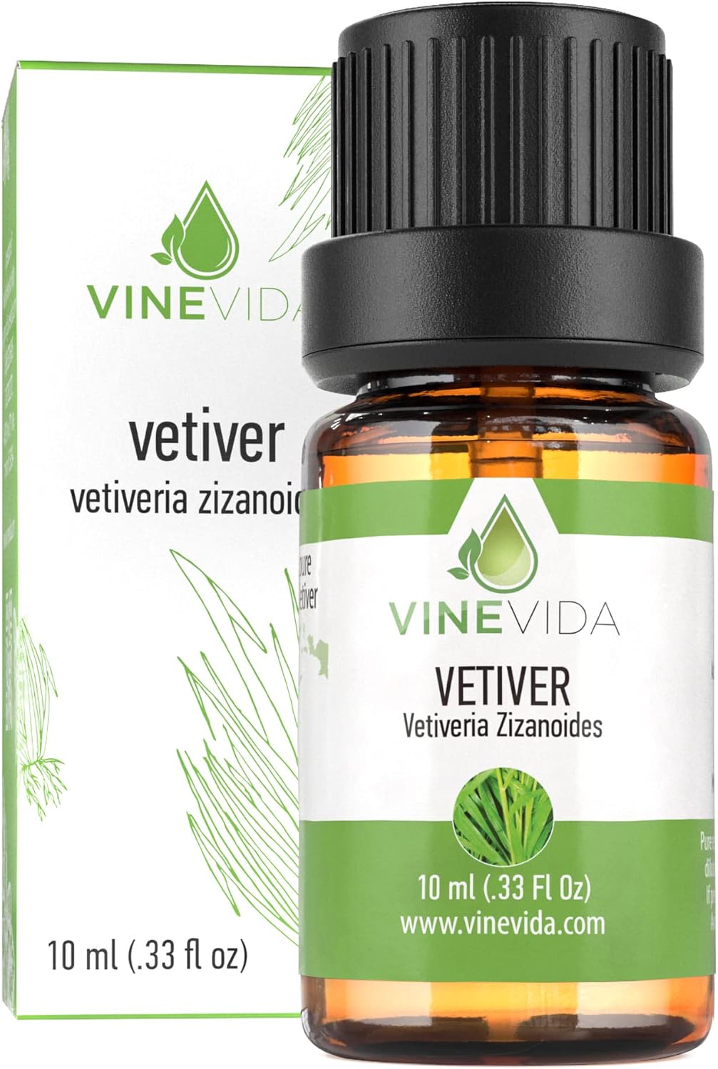 VINEVIDA Vetiver Essential Oil 10 mL - Undiluted Candle Scent DIY Scents for Candlemaking Soap Making Safe Skin, Pack of 1,0.33 Fl Oz,10 milliliters, (4OZV-OBP-VET-IND-10ML)