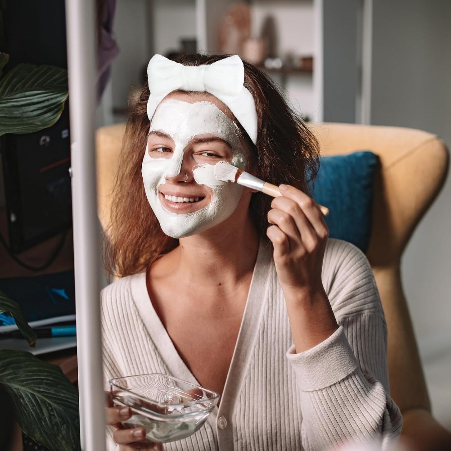 CIEHER 8 Pcs Hairbands for Bachelorette Party Favors - 1 White + 7 Hot Pink, Hair Accessories for Bride Bridesmaid, Securing Hair for Skincare Makeup, Spa, Yoga, Sports, Home, Law and Other Occasions