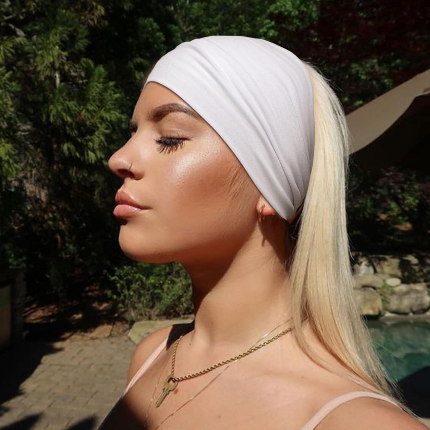 Extra Wide Headbands for Women Large Turban Headband Non Slip Boho Elastic Hairband Hair Twisted Knot Head Bands Accessories