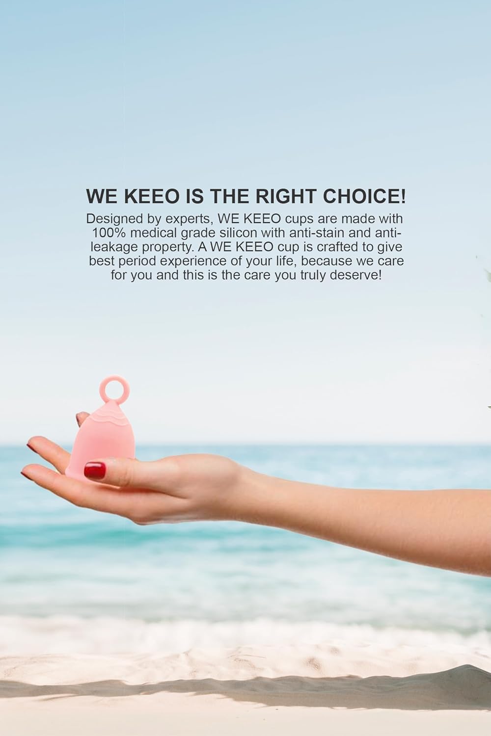 Menstrual Cup - Reusable, Soft & Safe Medical Grade Silicone Period Cup - 12 Hours Comfort - Eco Friendly Tampon & Pad Alternative for Active Lifestyle & Heavy Flow (Pink & Blue)