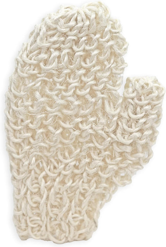 Sisal Body Exfoliator Glove 9", Natural Shower Mitt with Loofah Texture for Deep Cleansing, Dry Brushing, Smooth Skin, Salt, Kusamba by QUR
