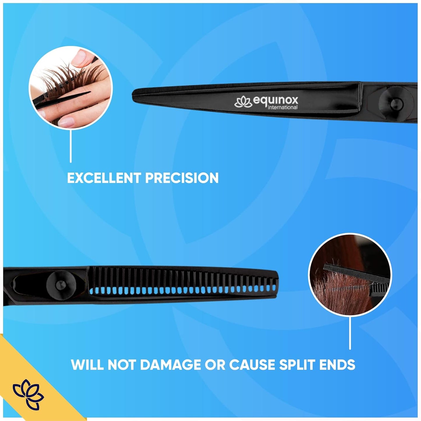 Equinox Professional Scissors Set - Barber & Thinning Shears for Hair Cutting & Grooming, Premium Japanese Stainless Steel, Barber Accessories & Tools