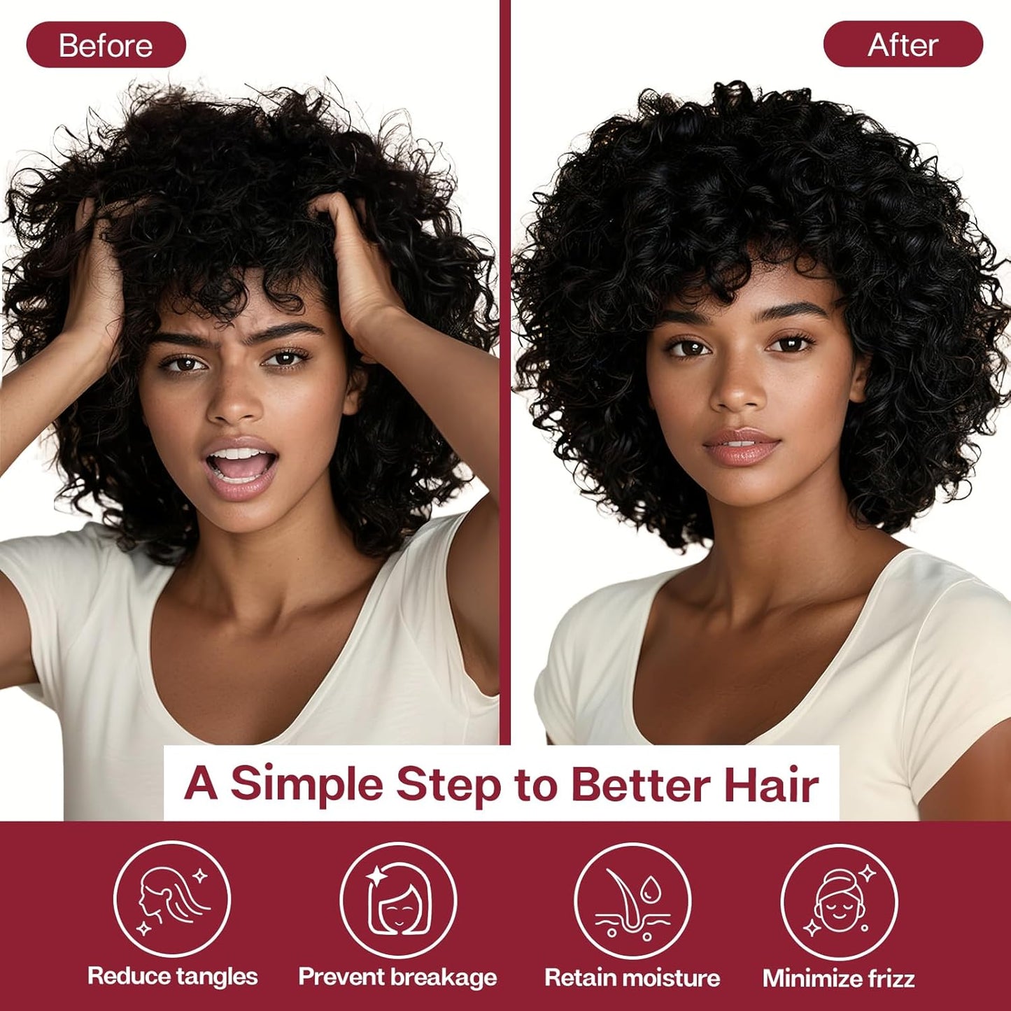 MR&HM Satin Body Pillow Cover, Soft and Breathable Body Pillow Case with Envelope Closure, Cooling and Silky Long Pillowcase for Hair and Skin,Grey (20x54, Burgundy)