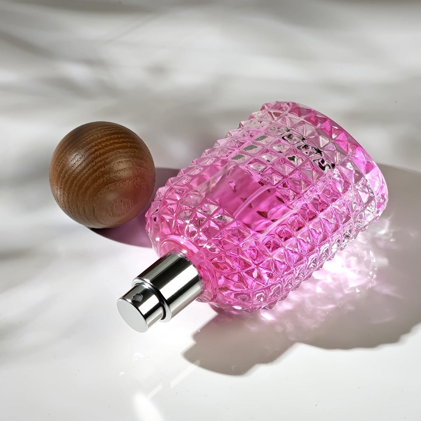 50ml/1.7 Oz Glass Spray Bottle Perfume Atomizer,Perfume Travel Refillable Spray Bottle Empty with 3 Kinds of Dispenser (A2)