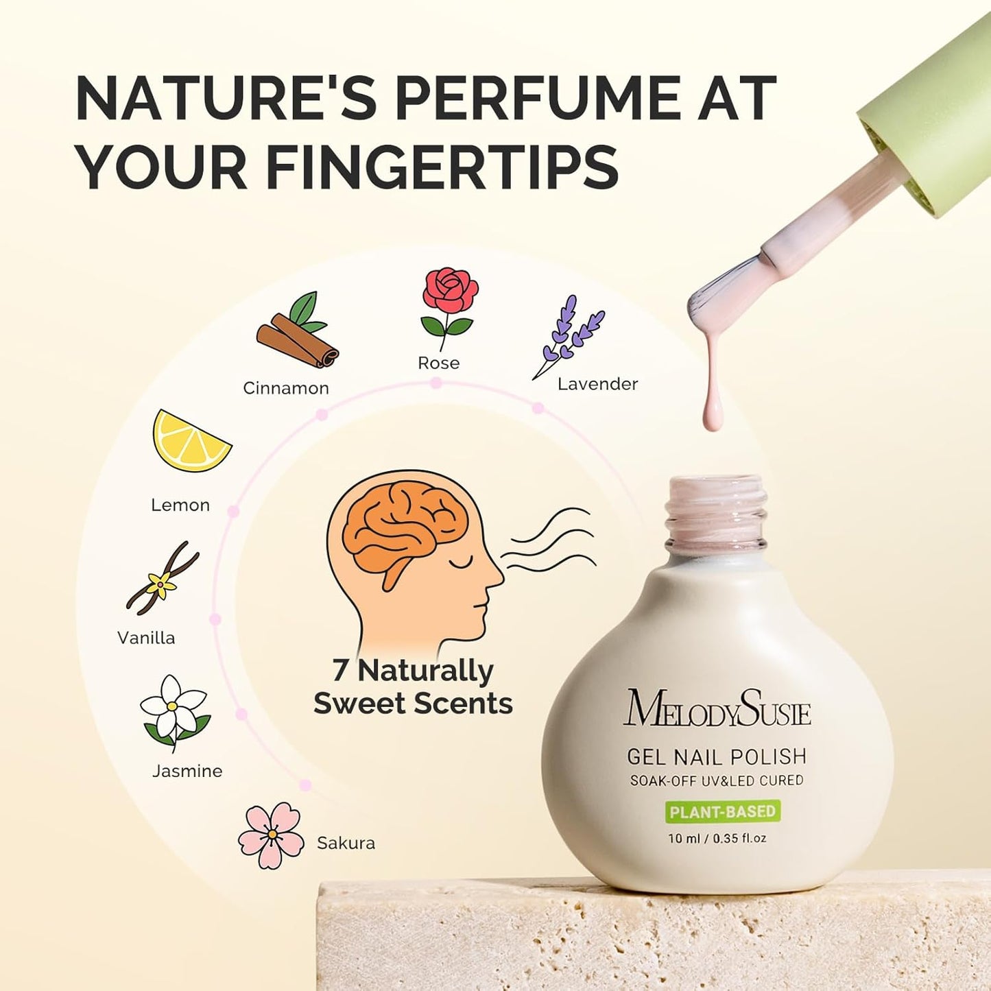 MelodySusie Plant Based Gel Nail Polish Set,Pink and Nude Versatile Colors,Hema Free,Soak Off UV LED Gel Polish Nail Art Manicure Salon DIY at Home 8Pcs 10ml/0.34 fl oz