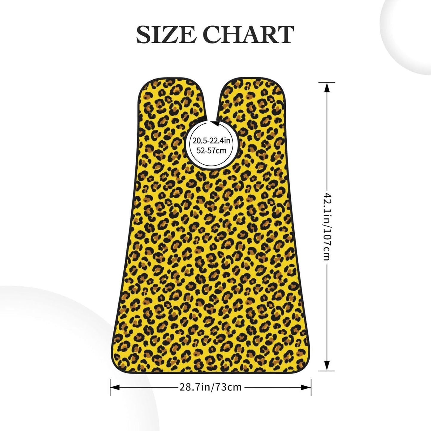 Beard Bib with 3 Suction Cups, Non-Stick Waterproof Hair Catcher Apron, Men's Shaving Essential for Grooming, Cheetah Yellow Leopard Print Shave Bib