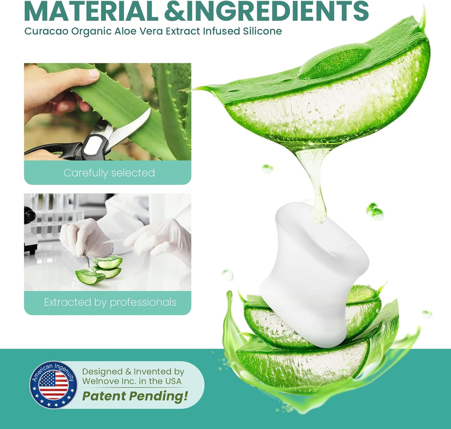 Welnove Upgraded Gel Toe Separators – 12-Pack Aloe Vera Extract Infused Silicone Toe Spacers for Straightening Overlapping Toes, Bunions, Calluses – Bunion Corrector for Men and Women (X-Large Size)