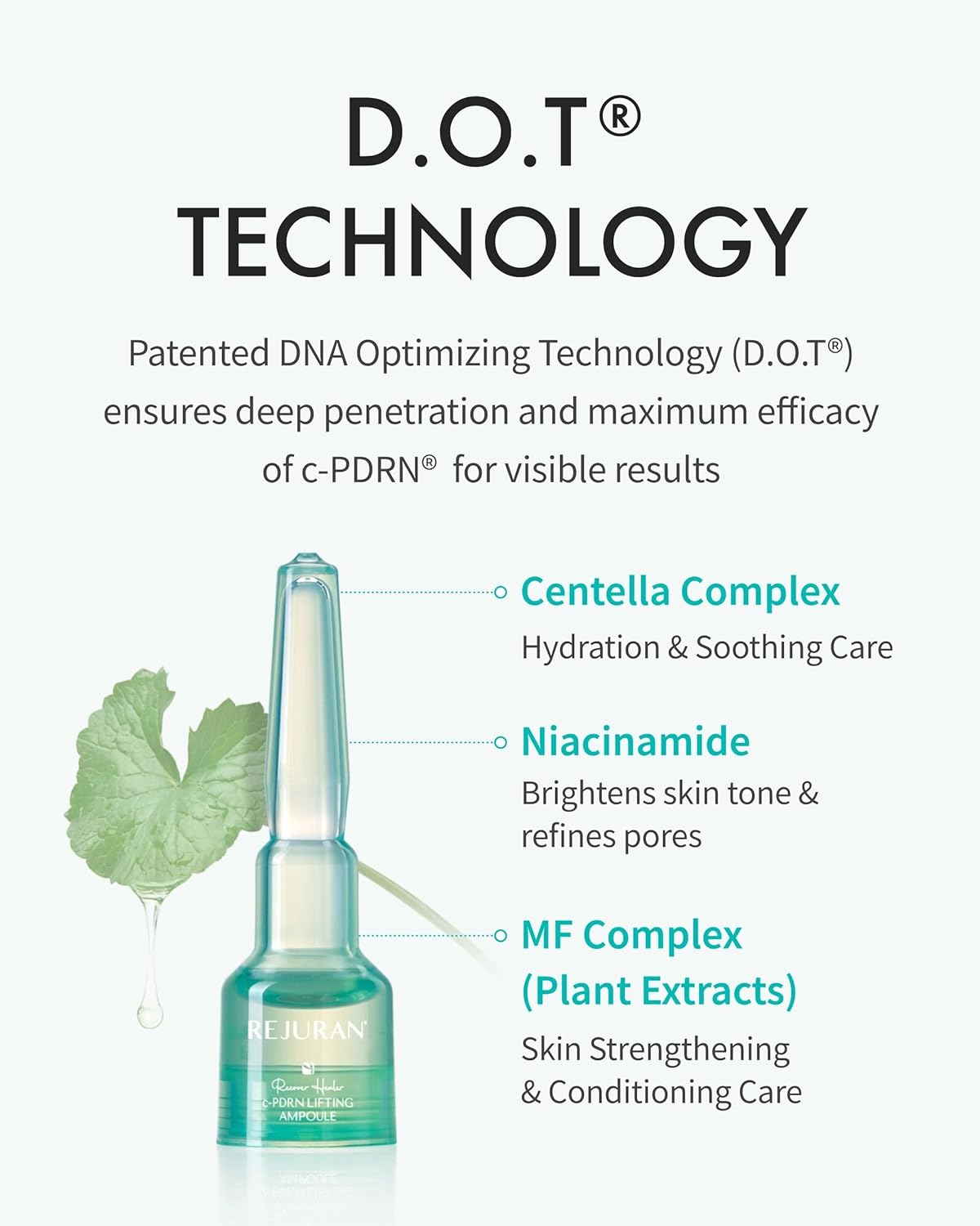 REJURAN® Recover c-PDRN® Lifting Ampoule - High Does Original Salmon DNA PDRN Serum DNA for Rejuvenation, Hydration, Skin Soothing, and Intensive Anti-Aging Korean Skincare. (2ml x 14 Vials)