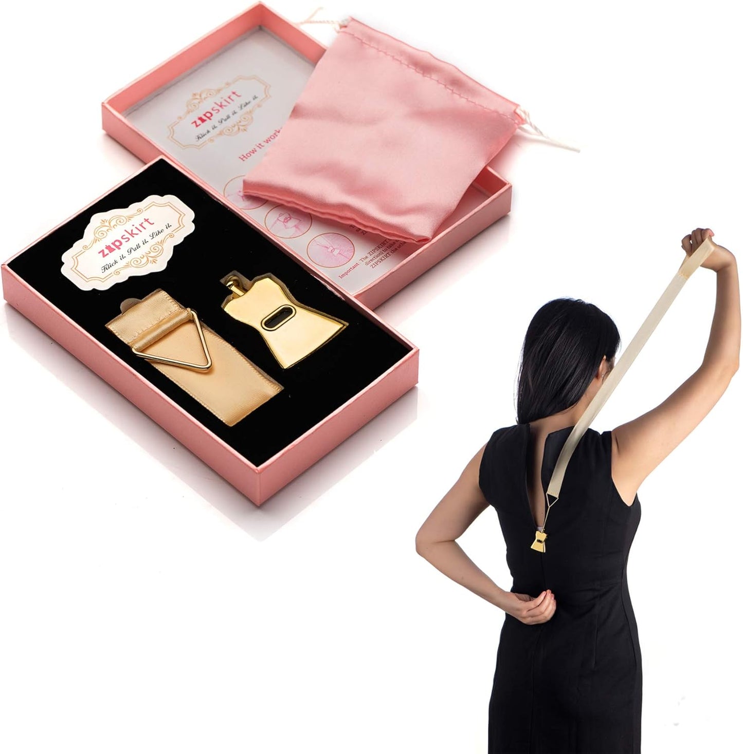 Zipper Helper, Easy Zip Up Dress Assistant - Works on Multiple Zipper Types, Firm Grip