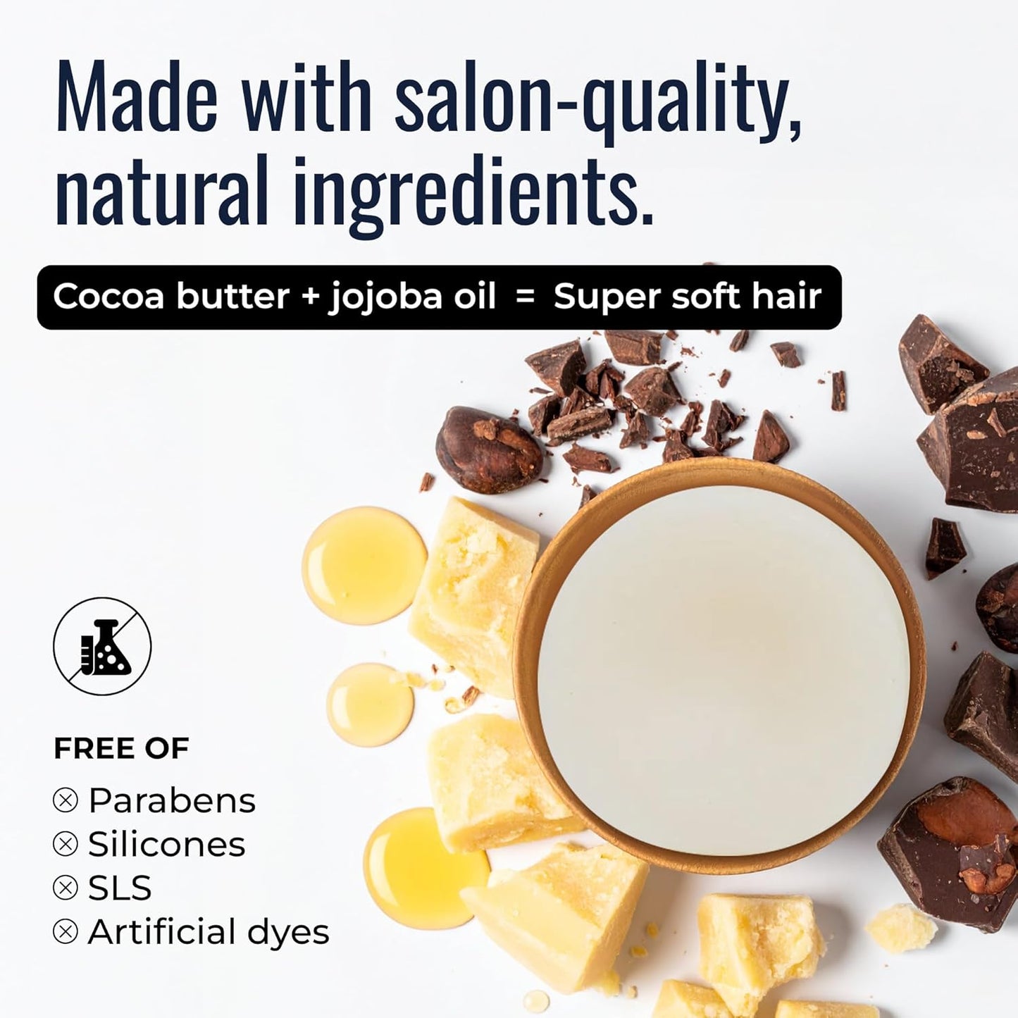 Simply Unscented Conditioner Bar, Vegan Solid Hair Conditioner for Sensitive Scalps & Fragrance-Free Care, Zero Waste, Travel-Friendly