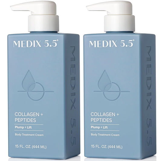 Medix 5.5 Collagen Cream Body Lotion & Face Lotion For Dry Skin & Wrinkles | Collagen Peptides Tightening Cream Body Moisturizers Helps Lift, Tighten, & Firm Skin | Skin Care Products | 2-Pack