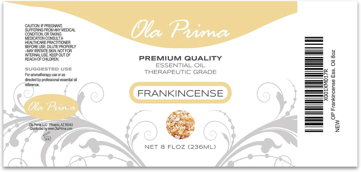 Ola Prima Oils 8oz - Frankincense Essential Oil - 8 Fluid Ounces - Frankincense Oil Therapeutic Grade