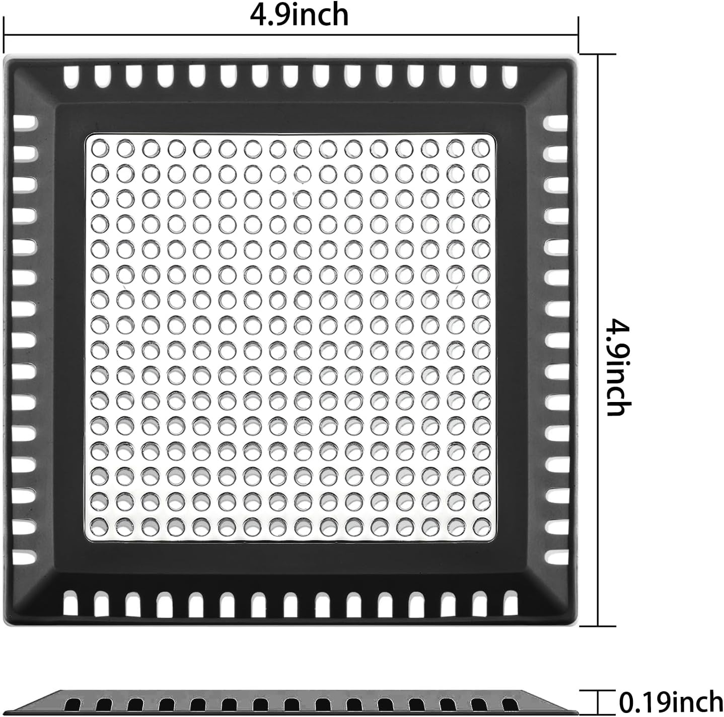 Shower Hair Catcher/Drain Strainer/Drain Hair Catcher Shower Cover for Bathroom Floor Drain, Stainless Steel and Silicone (4 inch, Black)