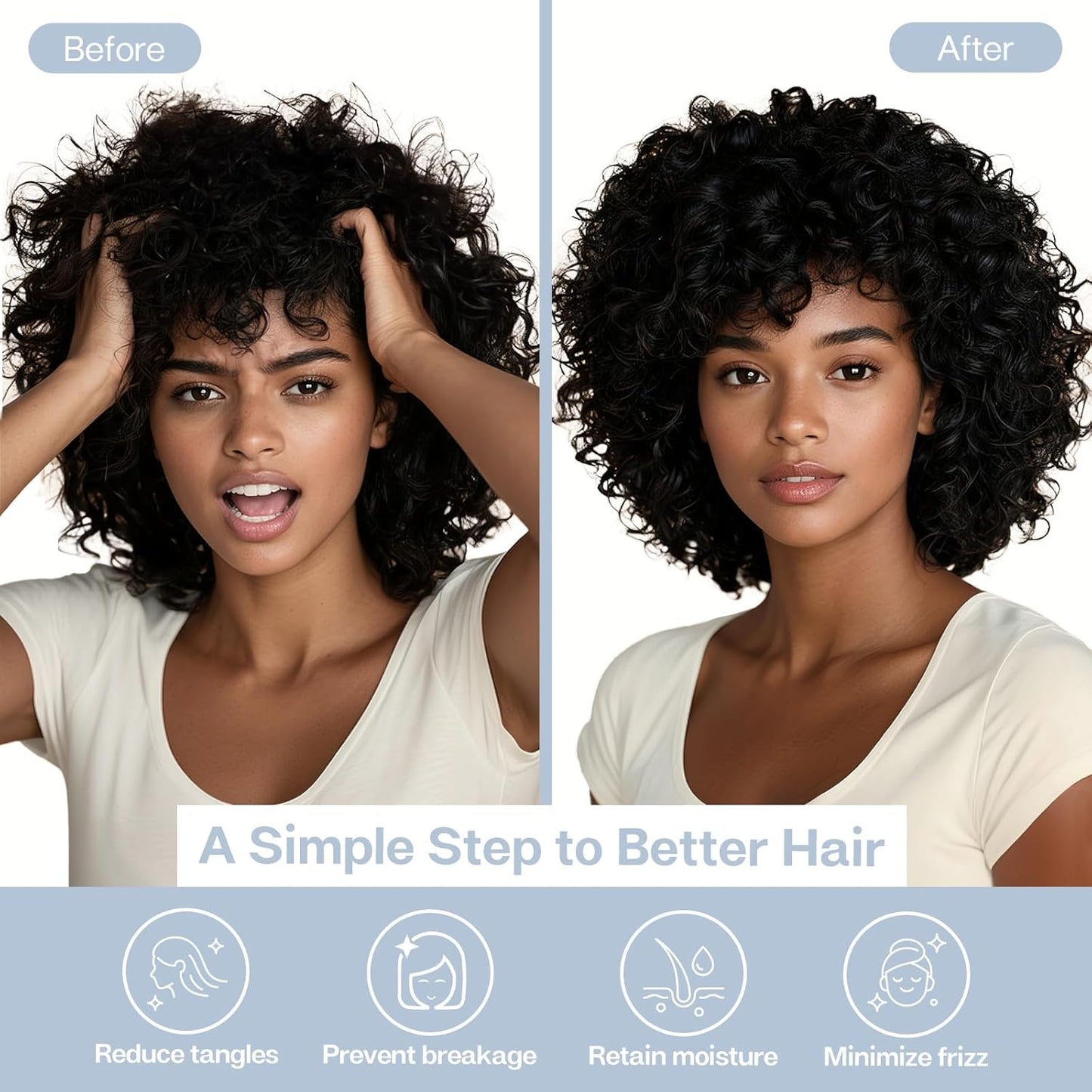 MR&HM Satin Pillowcase for Hair and Skin, Silk Satin Pillowcase 2 Pack, King Size Pillow Cases Set of 2, Silky Pillow Cover with Envelope Closure (20x40, Light Blue)