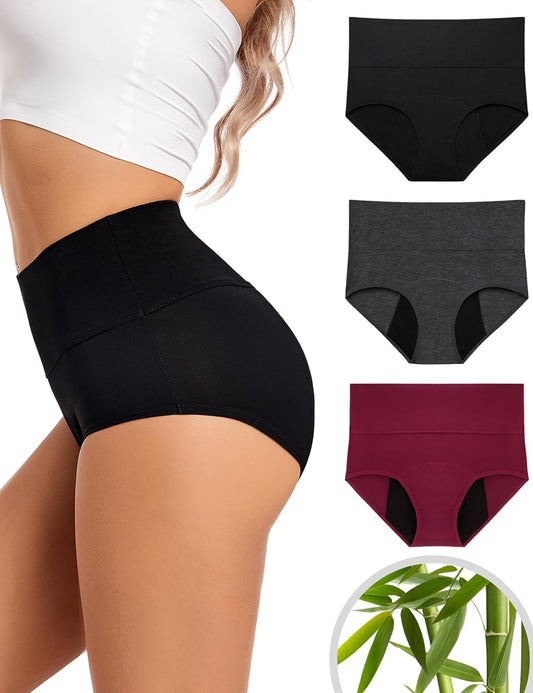 EcoPeriod Period Underwear for Women Heavy Flow High Waist Postpartum Underwear Menstrual Leakproof Period Panties