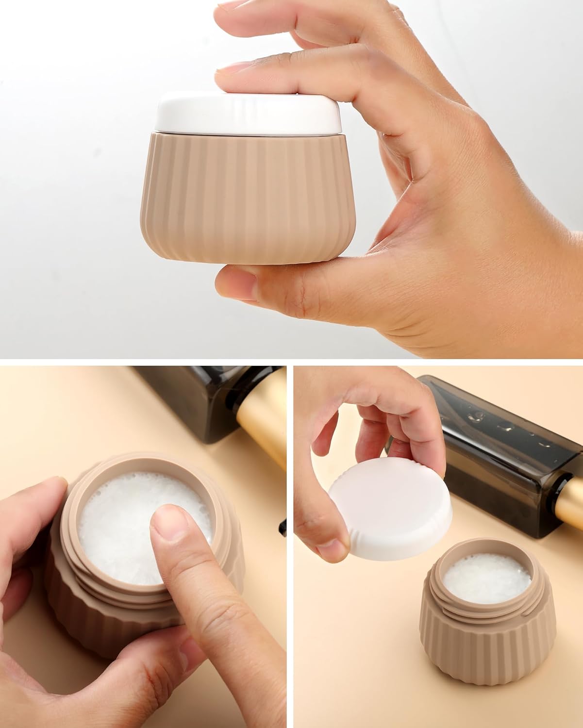 Travel Bottles 8 Pack, TSA Approved 3 oz Toiletries Containers, Leak Proof Silicone Squeezable Essentials Jars with Clear Bag