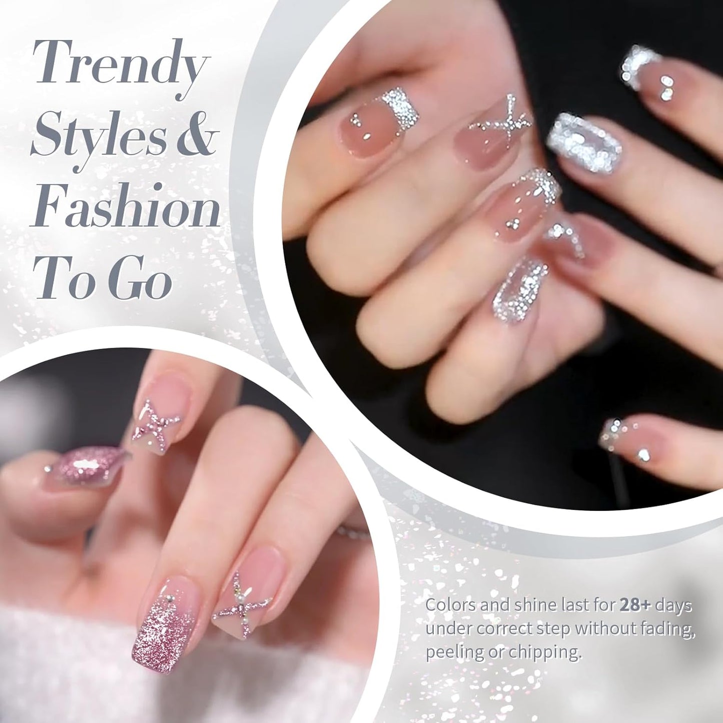 Born Pretty Magnetic Gel Polish Platinum Glitter Cat Magnetic Gel Nail Polish Silver Rose Gold Pink Red Purple Nail Salon DIY at Home