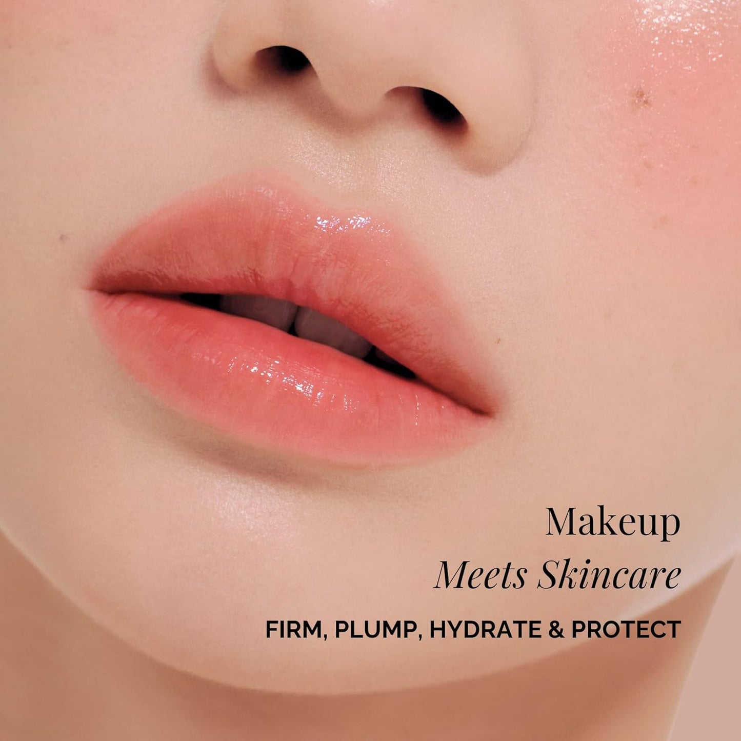 BEIGIC Flush Lip & Cheek Balm - Vegan Buildable & Blendable Multiuse Balm | Natural Flush & Glow | Glowy Blush for Cheeks | Dewy Korean Make Up Cream Blush | 01 Tulle - Peach Coral, 0.14 fl.oz