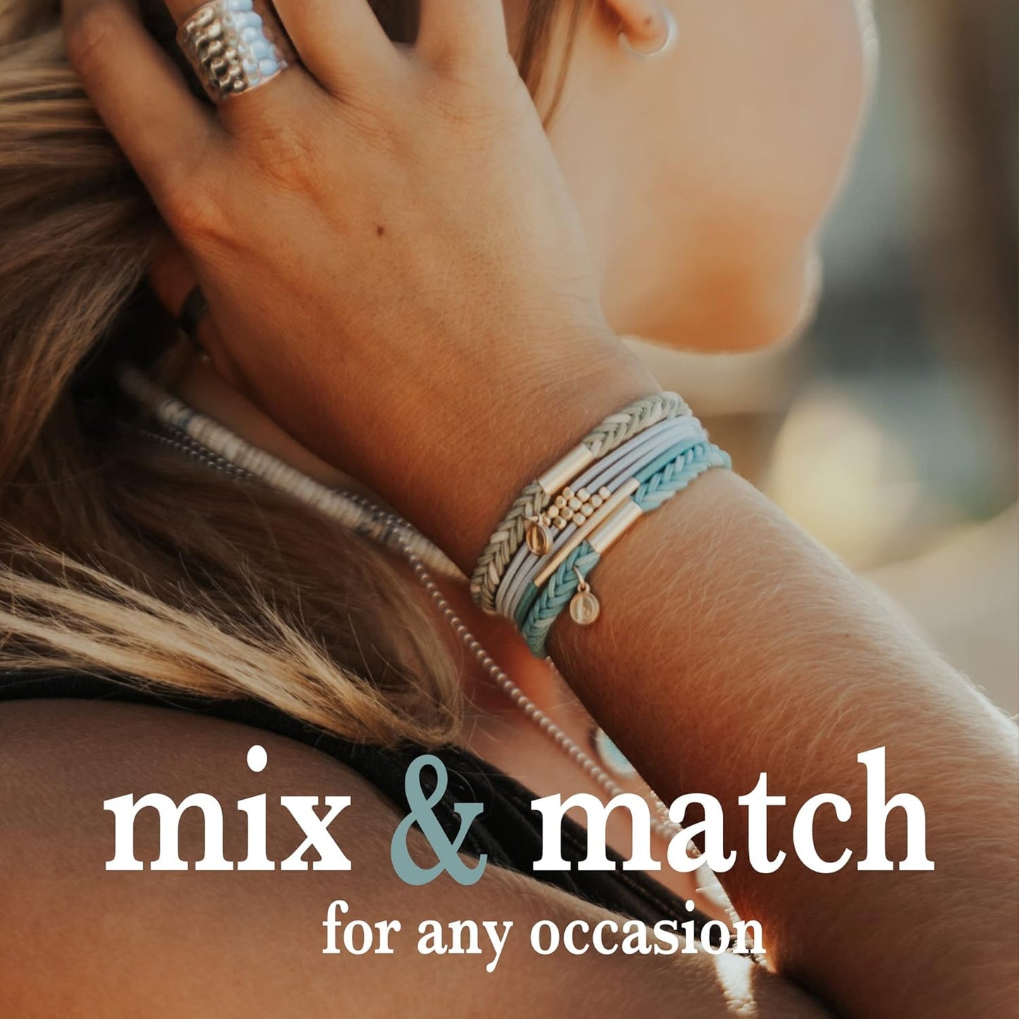 K'lani Hair Tie Bracelets for Women - Elastic Hair Bands That Double as Stylish Jewelry - Live - Small