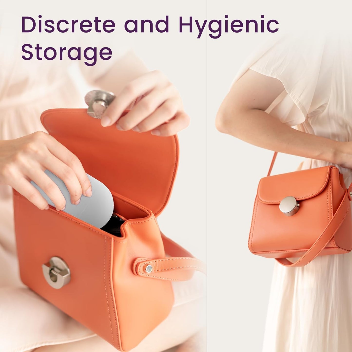 EcoBlossom Menstrual Cup Case and Sterilizer - Reusable Silicone Sterilizing Holder - Cleaner Period for You and Your Disc or Cup - Portable Cleaning Container & Microwave Steamer (White)