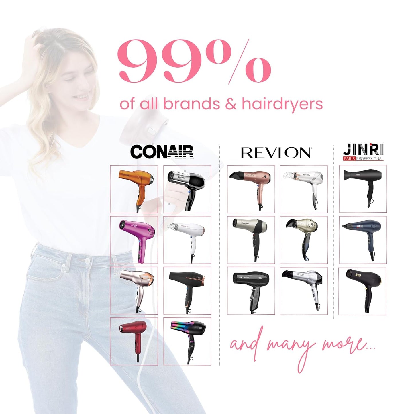 Universal Hair Diffuser “Super Sturdy” 1.7 Inch to 2.6 Inch for Natural Curly and Wavy Hair, Hair Dryer Attachment (Blue Lagoon)