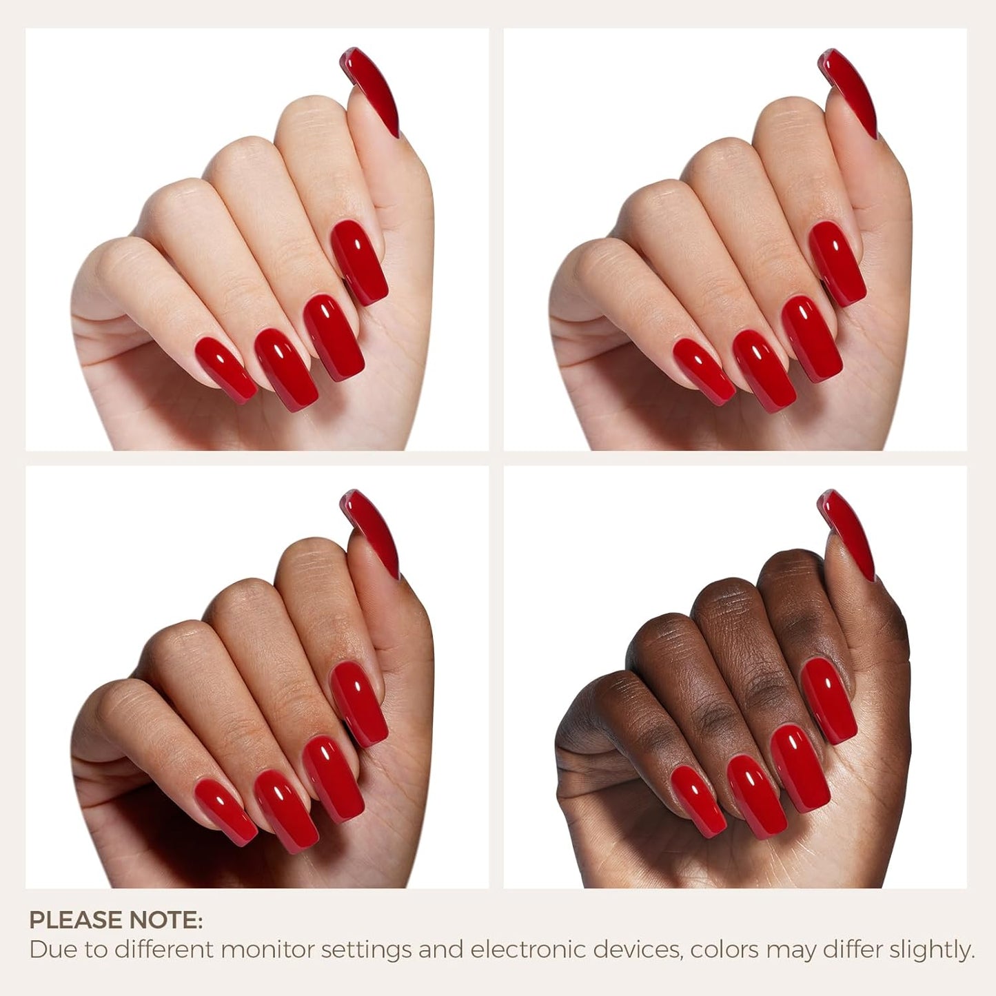 AILLSA Cherry Red Gel Nail Polish Burgundy Dark Nail Polish Blood Color Fall Winter Gels Polish Garnet Carmine Opaque Nails Soak Off U V Gel Polish Manicure Salon at Home 0.51 Fl Oz/GF03