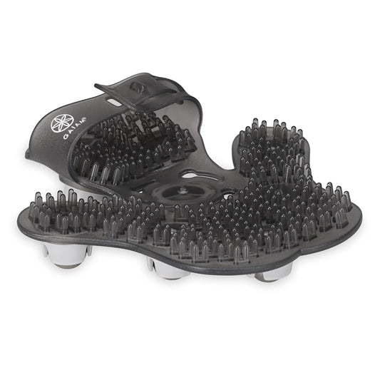 Gaiam Restore Hand-Held Rolling Massager, Palm-Shaped Roller Glove with Seven 360-degree Stainless Steel Roller Balls, Arms, Chest, Thigh, Back & Neck Massager to Reduce Sore Muscles