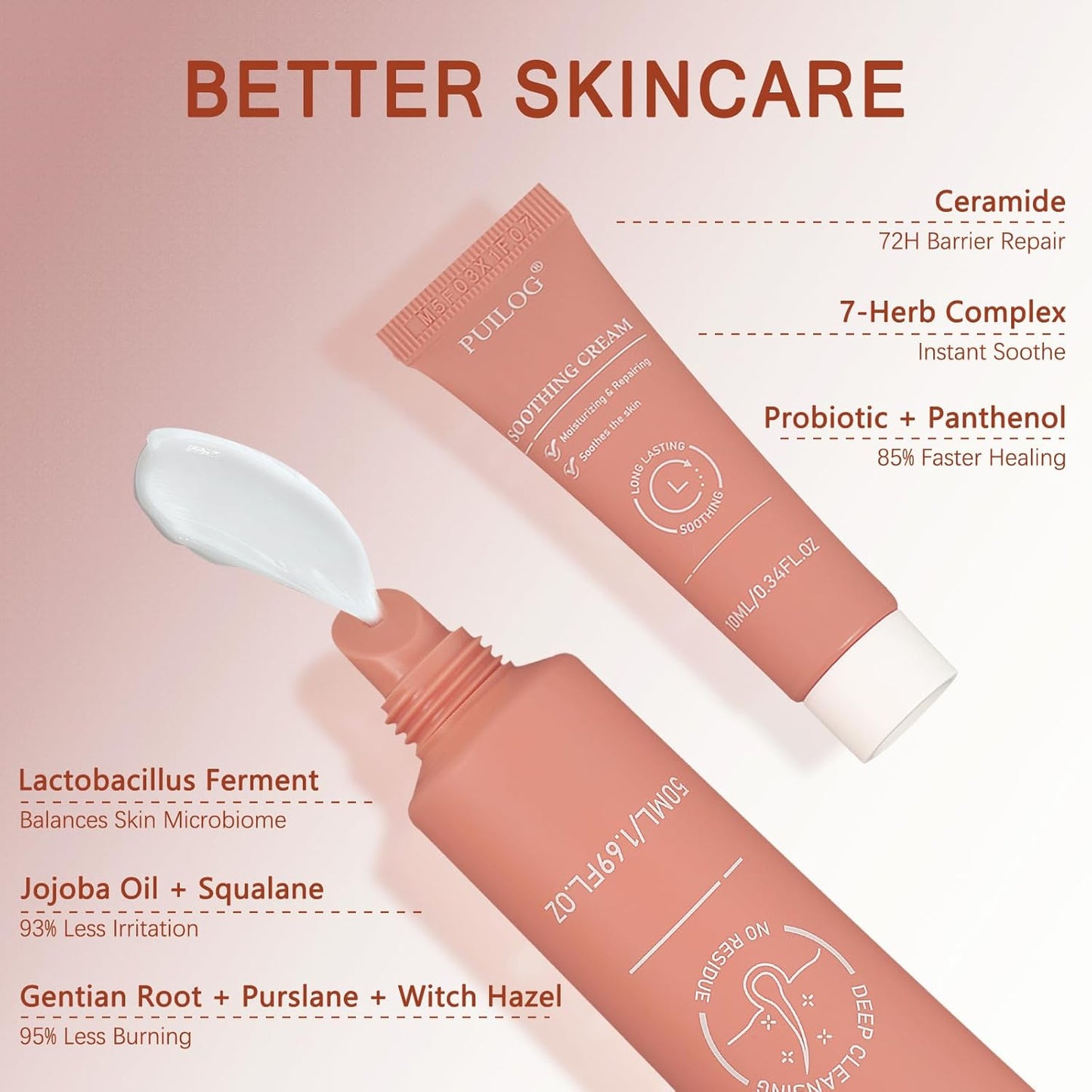 Facial Hair Removal Cream Kit for Women – Depilatory & Post Care Soothing Cream, 4 Min Painless & Flawless Face Hair Remover, Gentle Plant Formula for Sensitive Skin