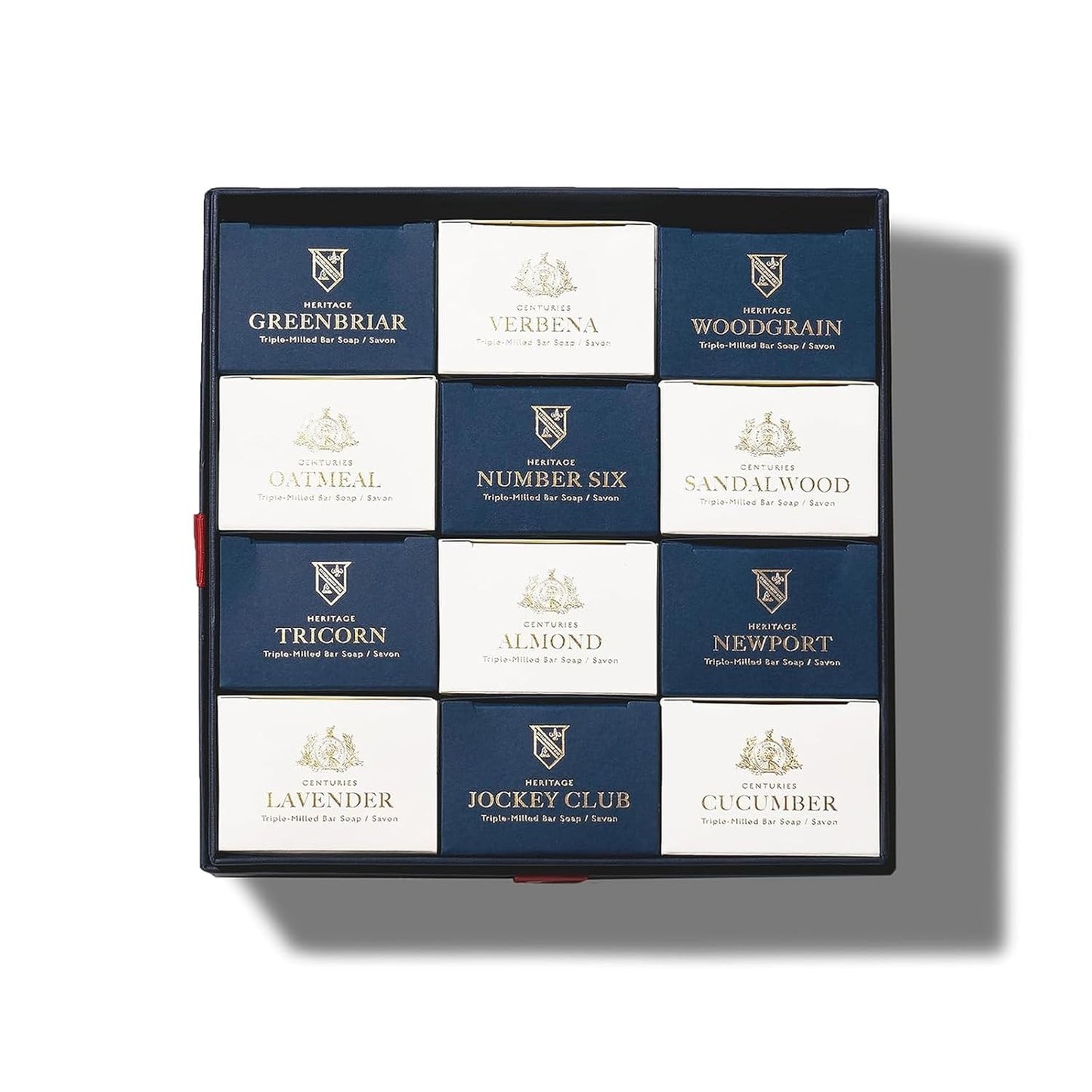 Caswell-Massey Natural Bar Soap for Men & Women, Moisturizing Body Soap Bar for All Skin Types, Made with Essential Oils & Plant-Based Formula for Soft Skin, Multi Scents, 12 Bars x 5.8 oz Gift Set