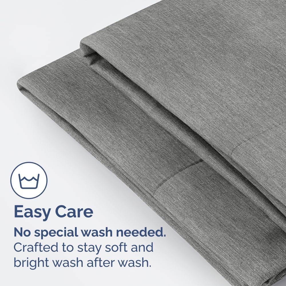 King Pillow Cases Set of 2 - Ultra Soft Hotel Quality Pillowcase Covers - Comfy, Cozy & Wrinkle Free - Shrinkage and Fade Resistant - Machine Washable Pillow Protectors - 2 Piece Set - Heathered Grey