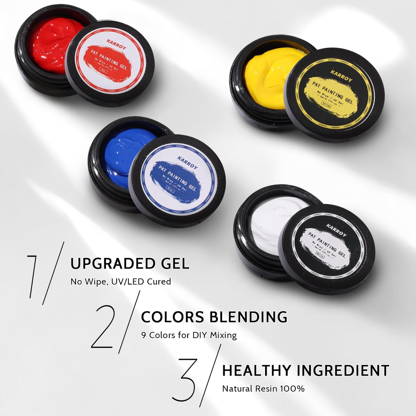 Sponge Pat Paint Nail Gel, Blending Colors Ombre Nails Gradient Gel Nail Blush Blooming Aura Nails Drawing Stripper Floral Painting Nail Art, No Wipe, UV/LED Curing 5ml 1PC (Red)