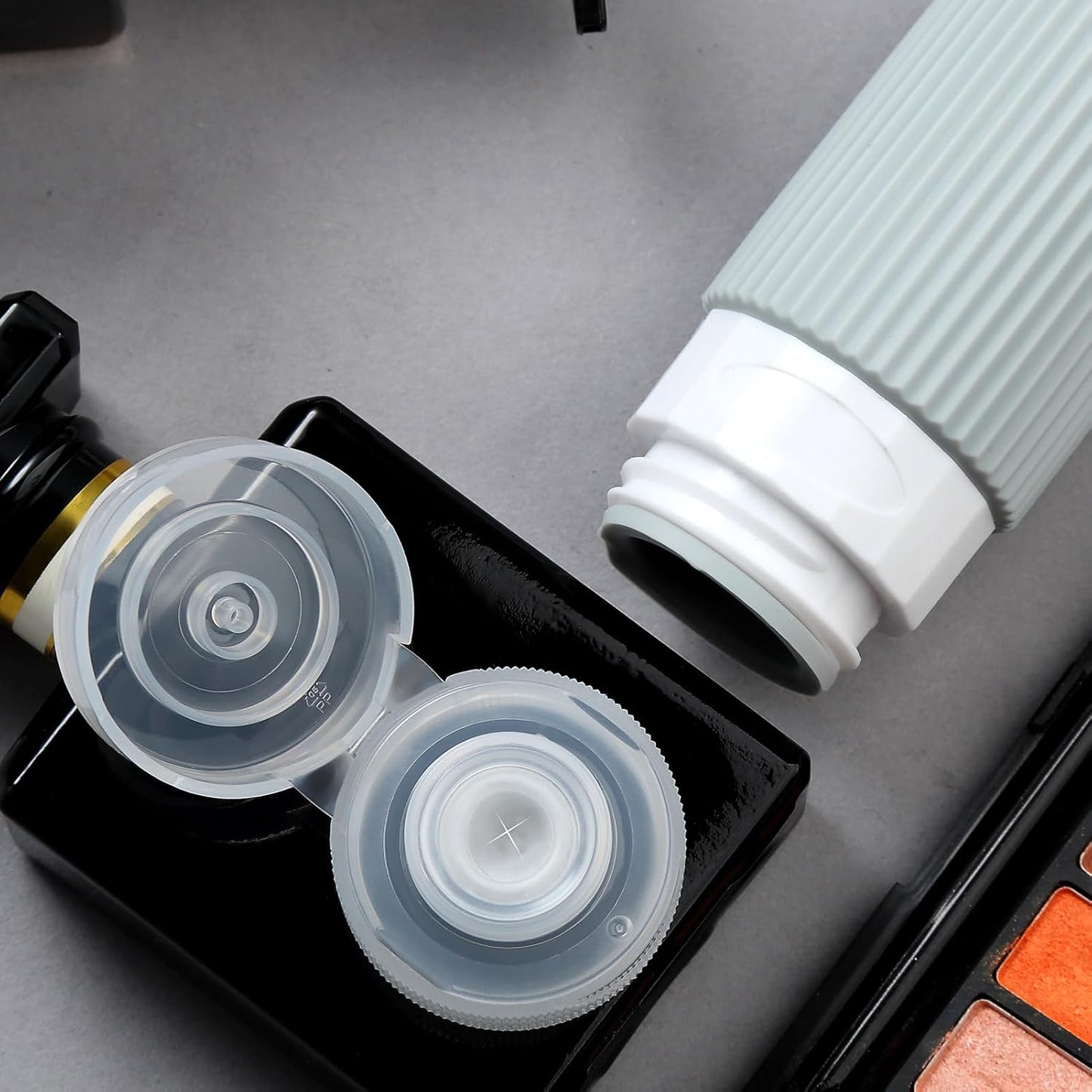 Travel Bottles for Toiletries, Tsa Approved 2oz Travel Bottles, BPA Free Leak Proof Travel Size Toiletry Containers, Refillable Travel Accessories with Toiletry Bag for Shampoo Liquid (4 Pack)