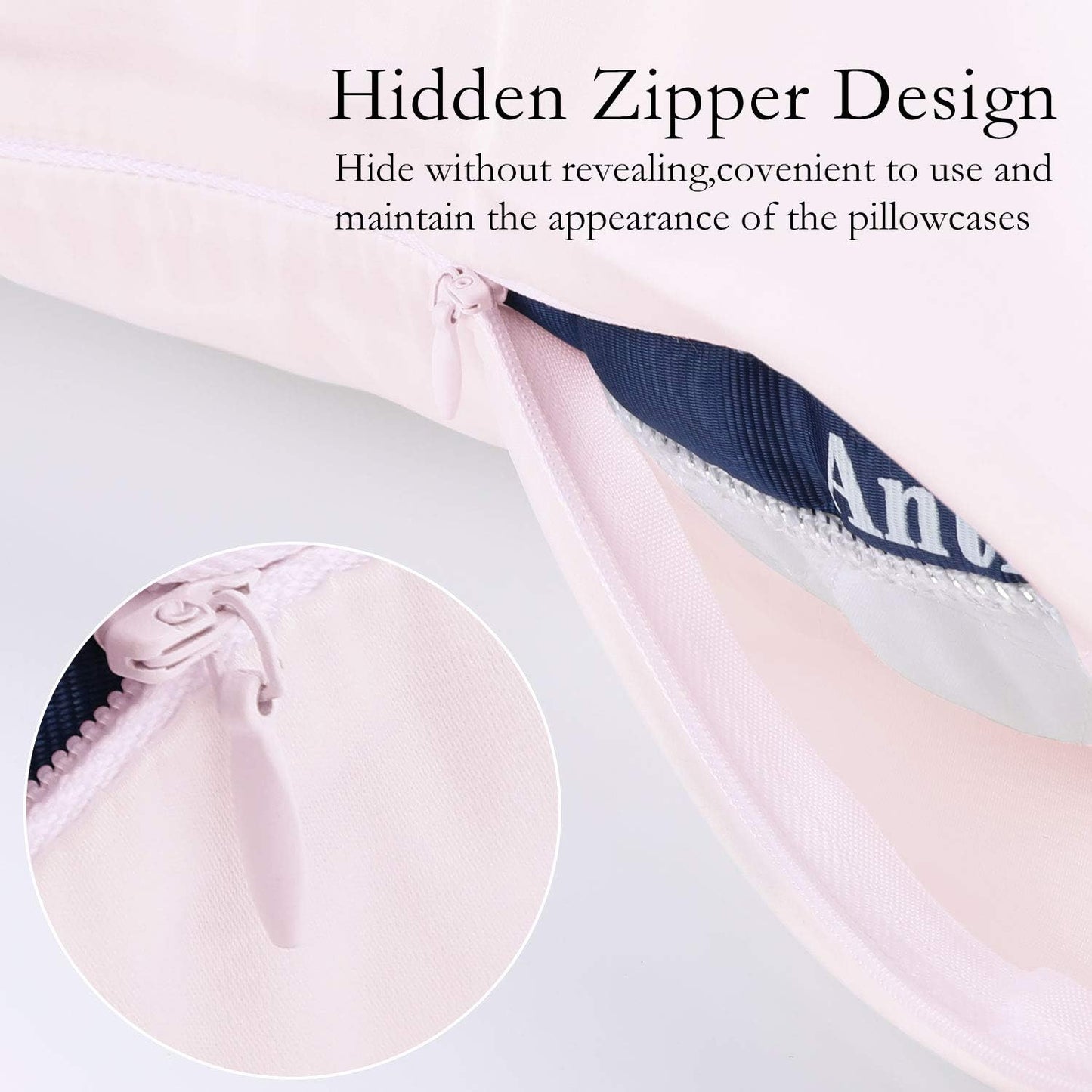 Silk Pillowcase for Hair and Skin 2 Pack 100% Mulberry Silk Bed Pillowcase Hypoallergenic Soft Breathable Both Sides Silk Pillow Case with Hidden Zipper, Pillow Cases (Queen, Light Pink)