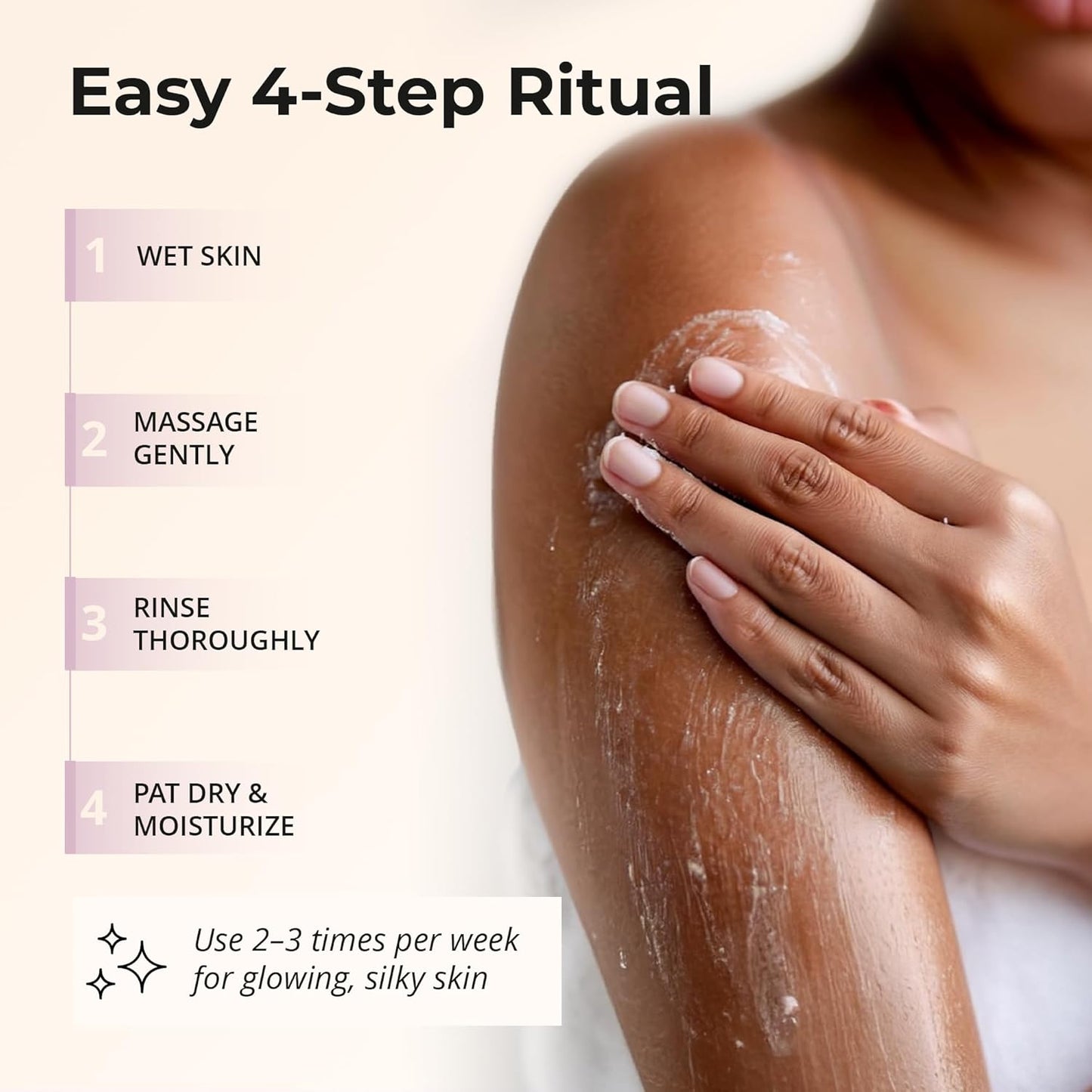 Silk Peptide Body Polish Gentle Exfoliant - Honey & Coconut Body Scrubs with Shea Butter, Exfoliants & Hydrating Oils for Smooth, Glowing Skin – Deep Moisturizing & Radiance Boosting Formula