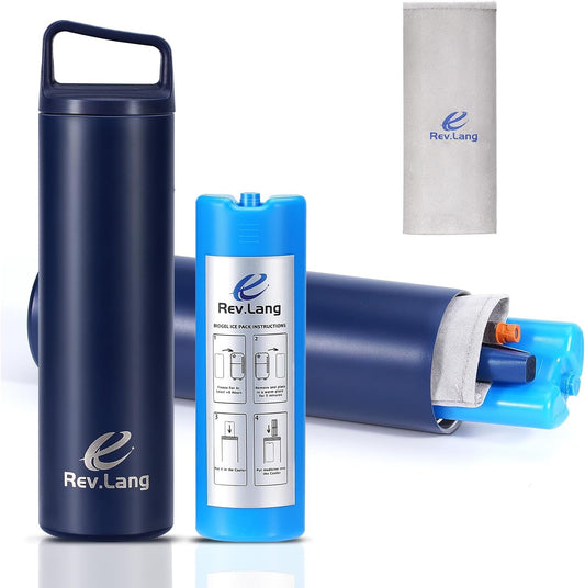 Rev.Lang Nomad 1-3 Insulin Pens Medicine Cooler Travel CASE Bag Insulin Pen Cooler Box Portable EpiPen Carry Case Medical Diabetic Bag TSA Approved Diabetic Travel case with Biogel Ice Pack