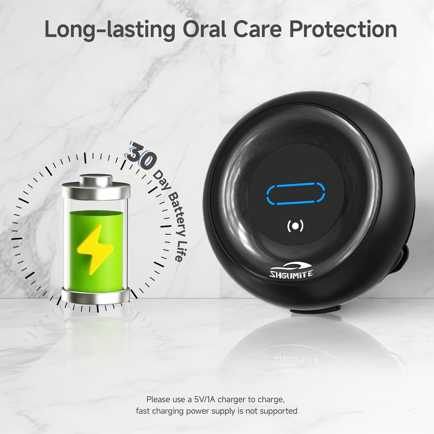 Toothbrush Sanitizer Holder - Smart Toothbrush Holder with Cleaning & Drying, Touch Switc, Rechargeable Toothbrush Wall Holders for Bathrooms (Black)