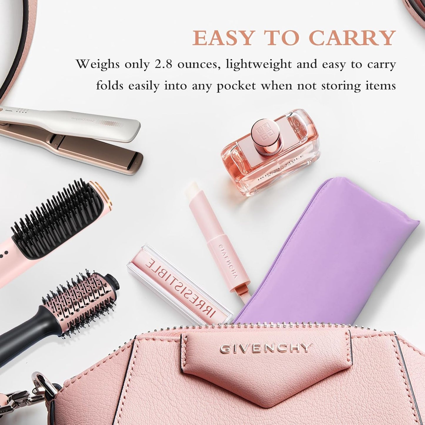 Professional Hot Hair Tools Organizer Bag Portable Travel Heat Resistant Storage Case Pouch for Curling Irons, Flat Irons, Hair Straightener and Styling Tools(17.7" x 3.2"x 3.2")